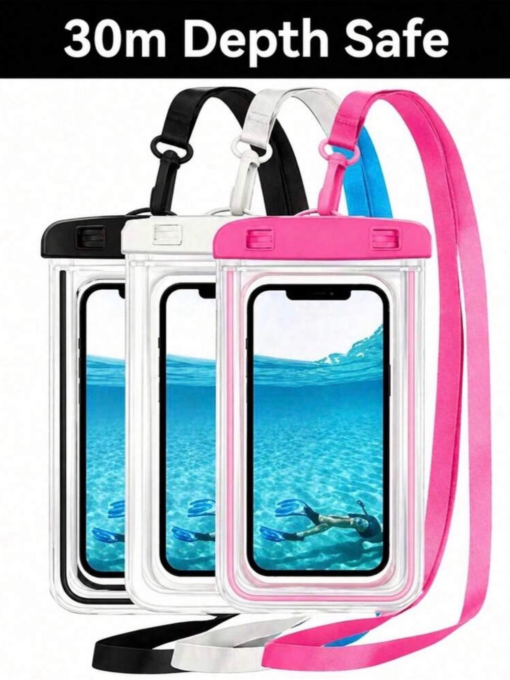 Universal Waterproof Phone Pouch with Neck Strap - Choose Your Color
